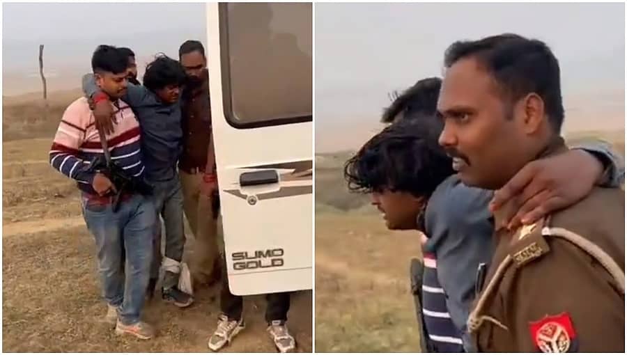 ಲೈವ್ ಎನ್ಕೌಂಟರ್: ಆರೋಪಿಯನ್ನು ಸುತ್ತುವರೆದು ಕಾಲಿಗೆ ಗುಂಡು ಹೊಡೆದು ಬಂಧಿಸಿದ ಪೊಲೀಸರು, ವೀಡಿಯೊ ವೈರಲ್!