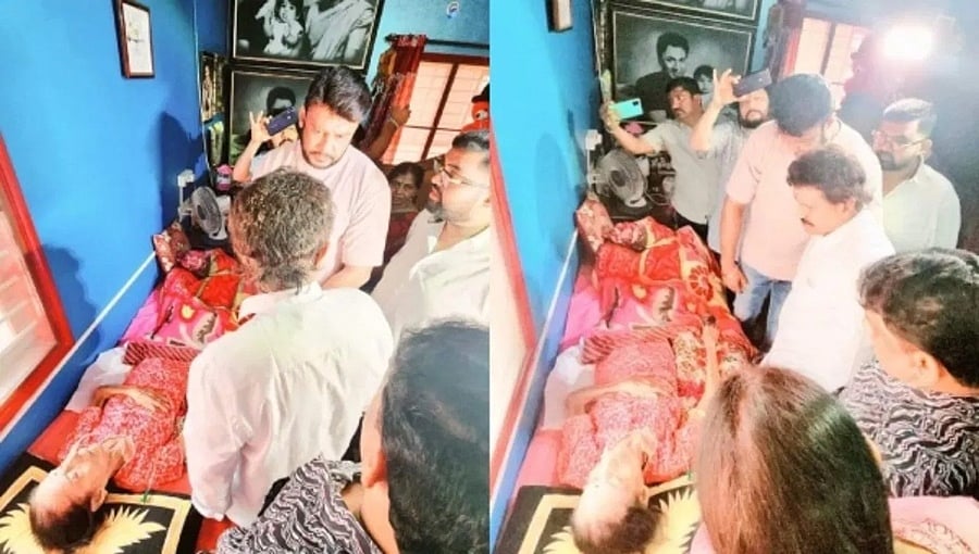  ಹಿರಿಯ ನಟಿ ಲೀಲಾವತಿ ಮನೆಗೆ ಭೇಟಿ ನೀಡಿ ಯೋಗಕ್ಷೇಮ ವಿಚಾರಿಸಿದ ದರ್ಶನ್