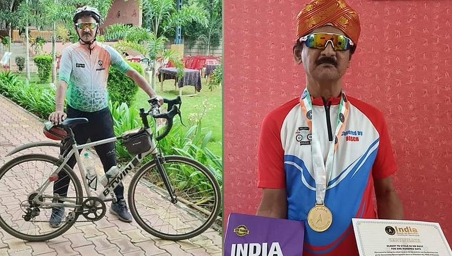 5,000 ಕಿ.ಮೀ ಸೈಕಲ್ ಸವಾರಿ: ಹುಬ್ಬಳ್ಳಿ ವ್ಯಕ್ತಿಗೆ ಇಂಡಿಯಾ ಬುಕ್ ಆಫ್ ರೆಕಾರ್ಡ್ಸ್ ಗರಿ
