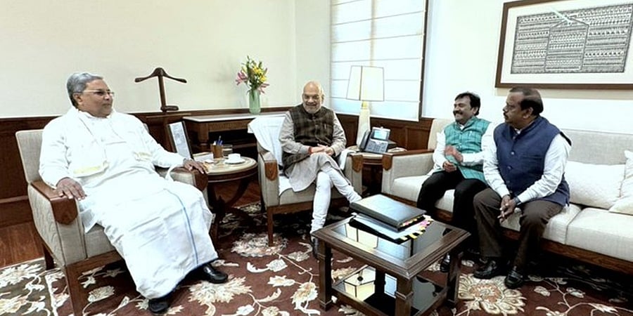 ಸಿಎಂ ಸಿದ್ದರಾಮಯ್ಯರಿಂದ ಅಮಿತ್ ಶಾ ಭೇಟಿ; ಶೀಘ್ರ ಬರ ಪರಿಹಾರ ಬಿಡುಗಡೆಗೆ ಆಗ್ರಹ
