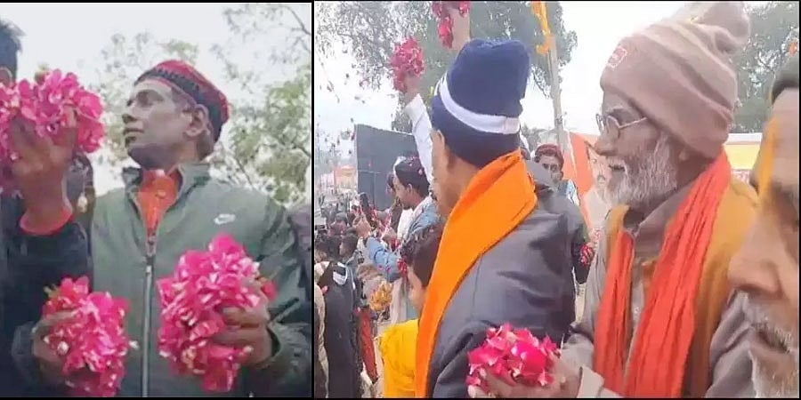 ಪ್ರಧಾನಿ ಮೋದಿಯತ್ತ ಪುಷ್ಪವೃಷ್ಟಿ ಮಾಡಿದ ರಾಮಜನ್ಮಭೂಮಿ ವಿವಾದದ ಪ್ರಮುಖ ಅರ್ಜಿದಾರ ಇಕ್ಬಾಲ್ ಅನ್ಸಾರಿ