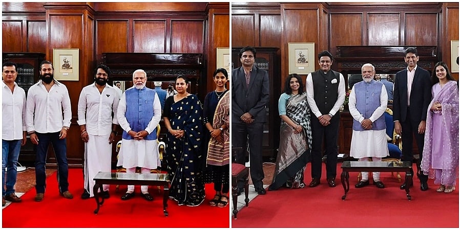 ಪ್ರಧಾನಿ ಮೋದಿ ಜತೆ ಸ್ಯಾಂಡಲ್​ವುಡ್ ಹಾಗೂ ಕ್ರಿಕೆಟ್ ತಾರೆಯರು