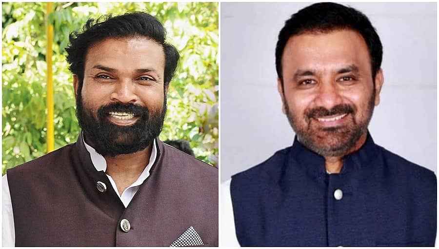 ಸಚಿವ ಶ್ರೀರಾಮುಲುಗೆ ಮುತ್ತಿಕ್ಕಿ ಆಲಂಗಿಸಿದ ಸಂತೋಷ್ ಲಾಡ್