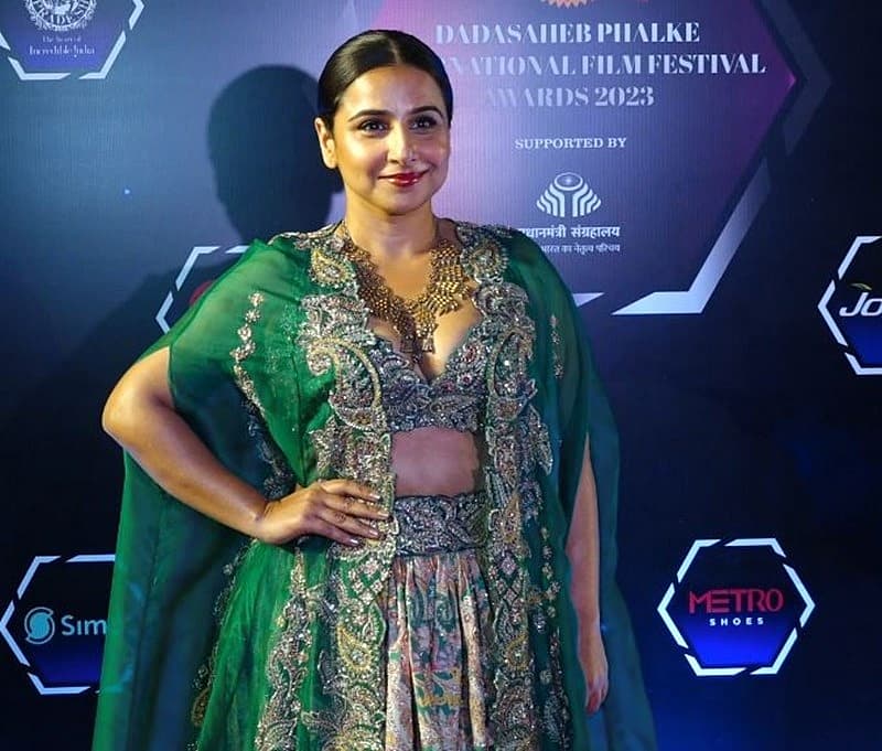 ಹಸಿರು ಗೌನ್ ಮತ್ತು ನೆಕ್ಲೇಸ್ ನಲ್ಲಿ ಮಿಂಚಿದ ವಿದ್ಯಾ ಬಾಲನ್