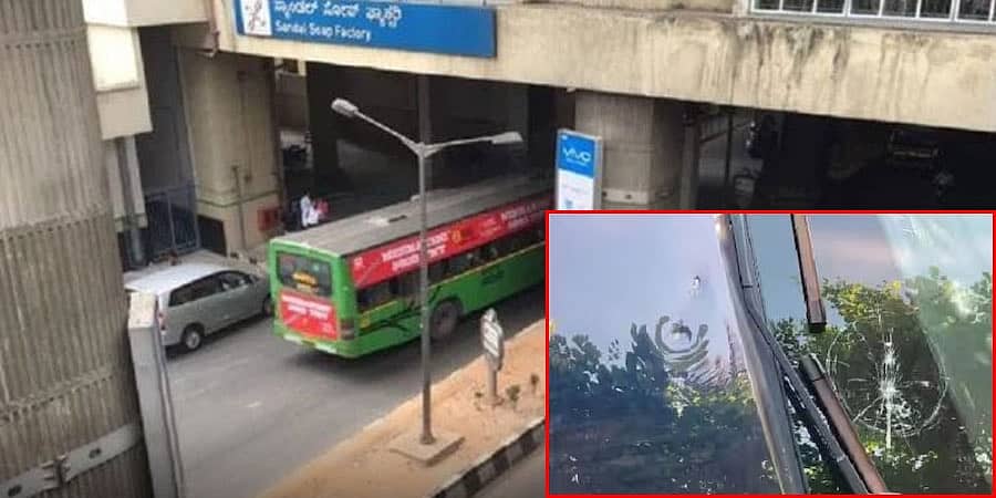 ಬೆಂಗಳೂರಿನಲ್ಲಿ ಮತ್ತೊಂದು ಮೆಟ್ರೋ ಅಪಘಾತ: ಕಬ್ಬಿಣದ ತುಂಡು ಬಿದ್ದು ಕಾರು ಜಖಂ