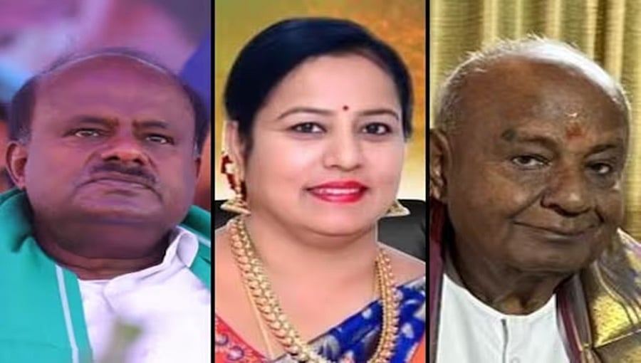 ಹಾಸನದಲ್ಲಿ ಮುಂದುವರಿದ ದಳಪತಿಗಳ 'ಫ್ಯಾಮಿಲಿ ಪಾಲಿಟಿಕ್ಸ್': ಅಖಾಡಕ್ಕೆ ದೇವೇಗೌಡರ ಎಂಟ್ರಿ; ಎಚ್ ಡಿಕೆಗೆ ತಲೆನೋವಾದ 'ಭವಾನಿ ರೇವಣ್ಣ'!