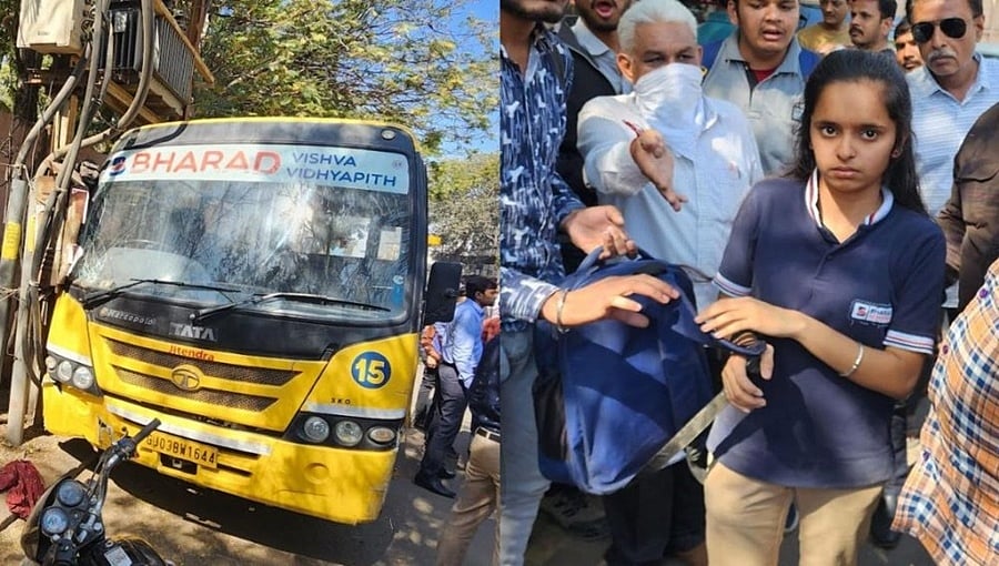 ಬಸ್ ಚಾಲಕನಿಗೆ ಹೃದಯಾಘಾತ: ಸ್ಟೀರಿಂಗ್ ಹಿಡಿದು ಬಸ್ ನಿಲ್ಲಿಸಿ ದೊಡ್ಡ ಅನಾಹುತ ತಪ್ಪಿಸಿದ ವಿದ್ಯಾರ್ಥಿನಿ!