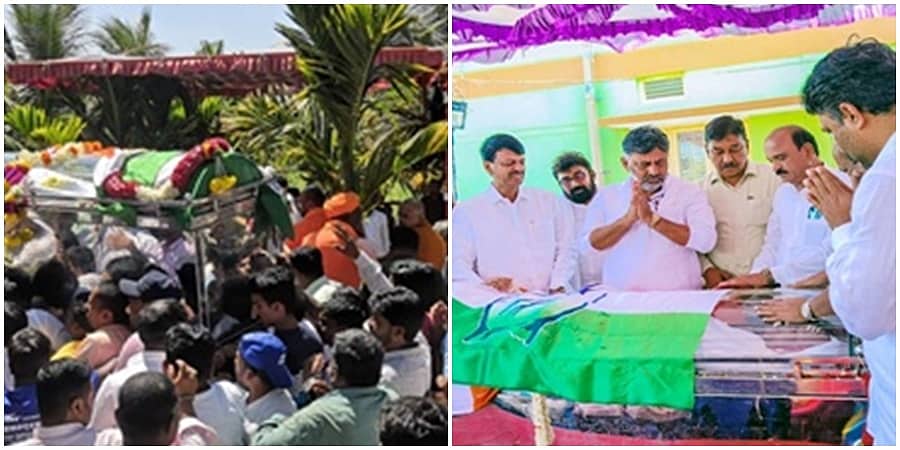 ಚಾಮರಾಜನಗರ: ಸರ್ಕಾರಿ ಗೌರವಗಳೊಂದಿಗೆ ಧ್ರುವ ನಾರಾಯಣ ಅಂತ್ಯಕ್ರಿಯೆ