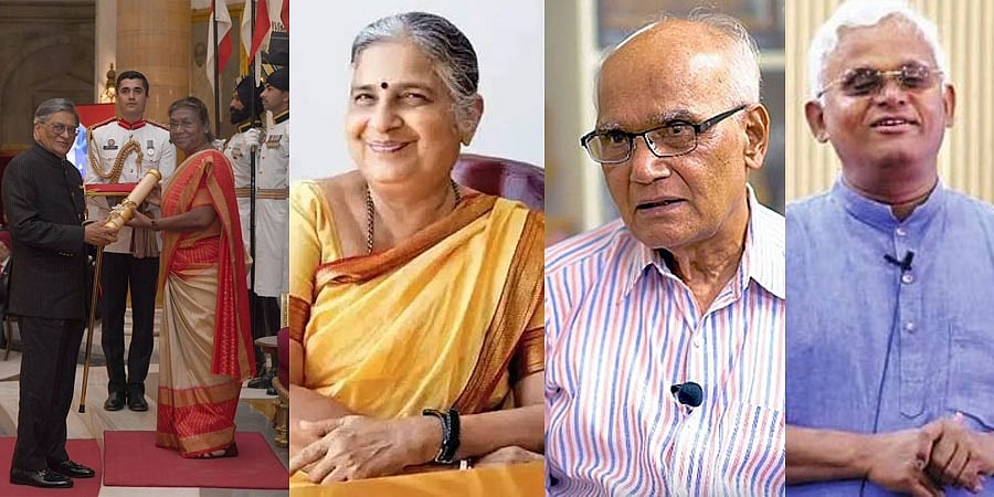 ಮಾಜಿ ಸಿಎಂ ಎಸ್ ಎಂ ಕೃಷ್ಣ, ಸುಧಾಮೂರ್ತಿ, ಎಸ್ ಎಲ್ ಬೈರಪ್ಪ, ಖಾದರ್‌ವಲ್ಲಿ ಸೇರಿ 106 ಸಾಧಕರಿಗೆ 'ಪದ್ಮ ಪ್ರಶಸ್ತಿ' ಪ್ರದಾನ