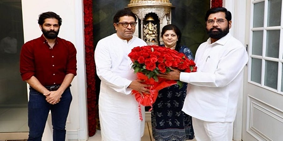 ಮುಂಬೈ: ರಾಜ್ ಠಾಕ್ರೆ ನಿವಾಸಕ್ಕೆ ಮುಖ್ಯಮಂತ್ರಿ ಶಿಂಧೆ ಭೇಟಿ!