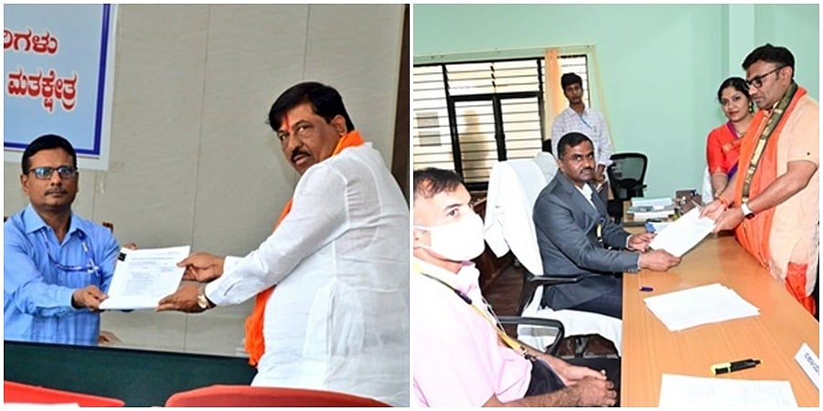 ರಾಜ್ಯ ಅಸೆಂಬ್ಲಿ ಚುನಾವಣೆ: ಬಿಜೆಪಿ ಅಭ್ಯರ್ಥಿಗಳಾಗಿ ಮುರುಗೇಶ್ ನಿರಾಣಿ, ಡಾ. ಕೆ.ಸುಧಾಕರ್ ನಾಮಪತ್ರ ಸಲ್ಲಿಕೆ