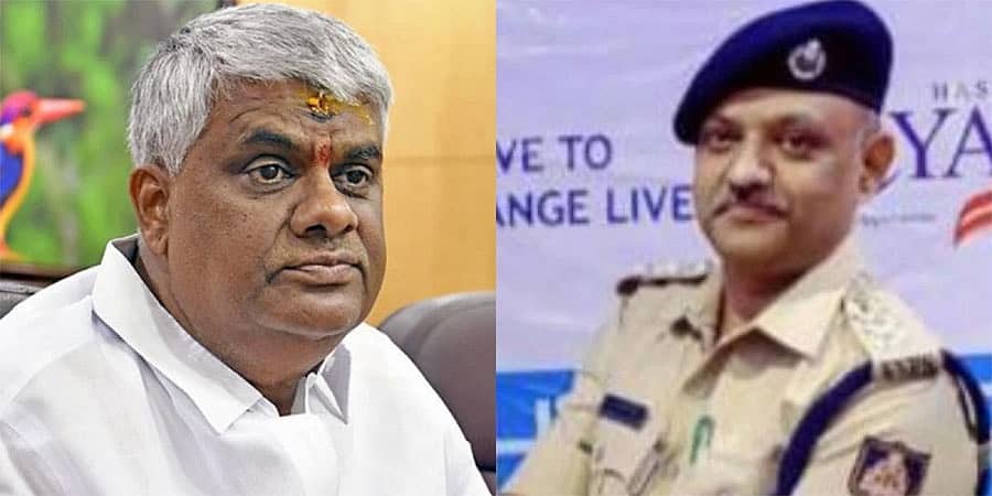 ಹಾಸನ: ಎಚ್ ಡಿ ರೇವಣ್ಣ ಆರೋಪ; ಸ್ವಯಂ ವರ್ಗಾವಣೆಗೆ ಡಿವೈಎಸ್ ಪಿ ಉದಯ್ ಭಾಸ್ಕರ್ ಆಗ್ರಹ