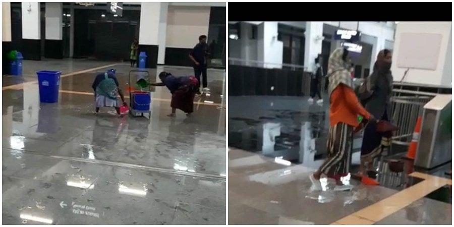 ಒಂದೇ ಮಳೆಗೆ ಬೆಂಗಳೂರಿನ ಹೊಸ ನಲ್ಲೂರಹಳ್ಳಿ ಮೆಟ್ರೋ ನಿಲ್ದಾಣ ಜಲಾವೃತ!