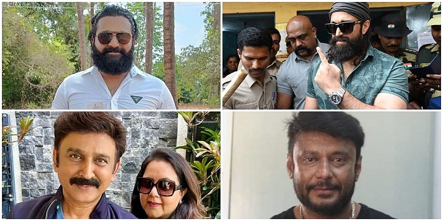 ಕರ್ನಾಟಕ ಚುನಾವಣೆ ಮತದಾನ: ಪ್ರಜಾಪ್ರಭುತ್ವ ಹಬ್ಬದಲ್ಲಿ ಪಾಲ್ಗೊಂಡ ಸ್ಯಾಂಡಲ್ ವುಡ್ ತಾರೆಯರು, ಪೋಟೋಗಳು