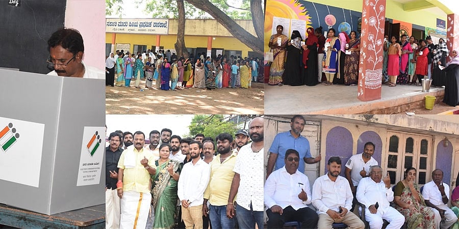 ಕರ್ನಾಟಕ ಚುನಾವಣೆ 2023: ನಗರಕ್ಕಿಂತ ಗ್ರಾಮೀಣ ಭಾಗದಲ್ಲಿ ಉತ್ಸಾಹ, ವಿಭಿನ್ನ ವಾತಾವರಣಕ್ಕೆ ಸಾಕ್ಷಿಯಾದ ಮತದಾನ