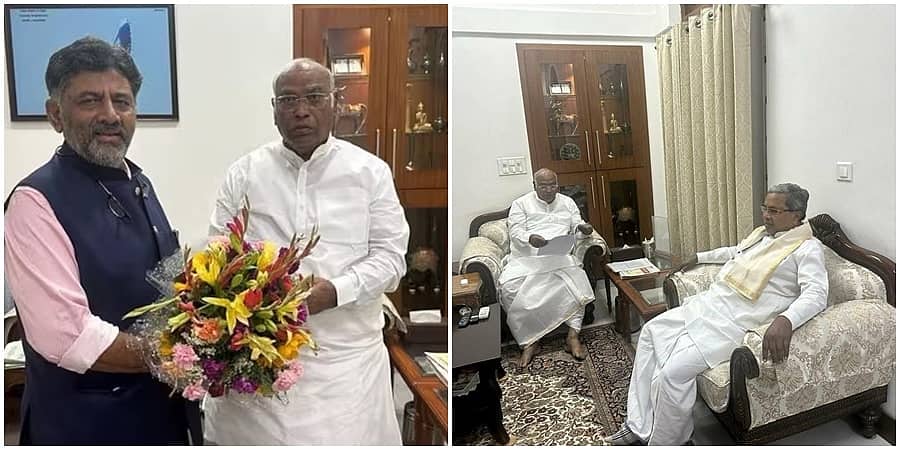 ಸಿಎಂ ಪಟ್ಟಕ್ಕಾಗಿ ಫೈಟ್: ಡಿಕೆಶಿ, ಸಿದ್ದರಾಮಯ್ಯ ಜತೆ ಒನ್ ಟು ಒನ್ ಚರ್ಚಿಸಿದ ಖರ್ಗೆ