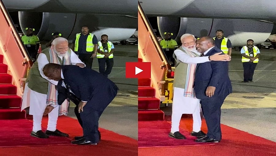 'ವಿಶ್ವ ಗುರು ಭಾರತ': ಪ್ರಧಾನಿ ಮೋದಿ ಪಾದ ಮುಟ್ಟಿದ ಪಪುವಾ ನ್ಯೂಗಿನಿ ಪ್ರಧಾನಿ ಮರಾಪೆ; ವಿಡಿಯೋ!