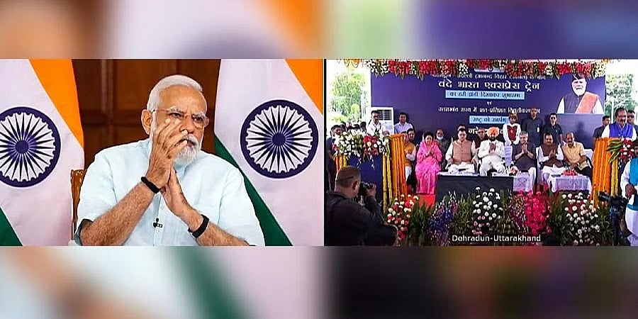 ಉತ್ತರಾಖಂಡದ ಮೊದಲ ವಂದೇ ಭಾರತ್ ಎಕ್ಸ್‌ಪ್ರೆಸ್‌ ರೈಲಿಗೆ ಪ್ರಧಾನಿ ಮೋದಿ ಚಾಲನೆ