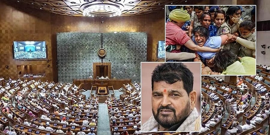 ಹೊಸ ಸಂಸತ್ ಭವನದ ಒಳಗೆ ಆರೋಪಿ ಬಿಜೆಪಿ ಸಂಸದ ಬ್ರಿಜ್ ಭೂಷಣ್, ಹೊರಗೆ ಕುಸ್ತಿಪಟುಗಳ ಬಂಧನ!