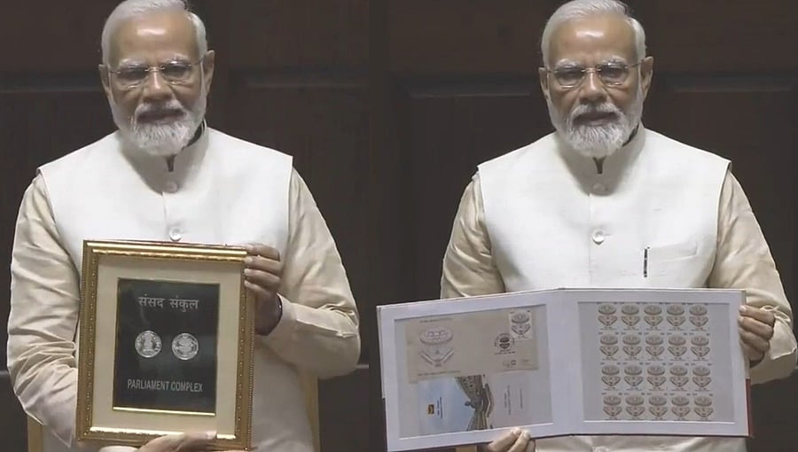 ನೂತನ ಸಂಸತ್ ಕಟ್ಟಡದ ಸ್ಮರಣಾರ್ಥ 75 ರೂಪಾಯಿ ನಾಣ್ಯ, ವಿಶೇಷ ಅಂಚೆ ಚೀಟಿ ಬಿಡುಗಡೆಗೊಳಿಸಿದ ಪ್ರಧಾನಿ ಮೋದಿ