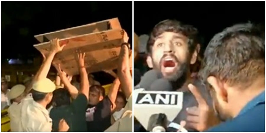 ದೆಹಲಿ: ಜಂತರ್ ಮಂತರ್ ನಲ್ಲಿ ಪ್ರತಿಭಟನಾ ನಿರತ ಕುಸ್ತಿಪಟುಗಳು- ಪೊಲೀಸರ ನಡುವೆ ಘರ್ಷಣೆ