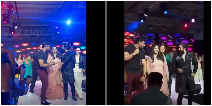 'ಅಭಿವಾ' ಸಂಗೀತ್ ಕಾರ್ಯಕ್ರಮದಲ್ಲಿ 'ಜೋಡೆತ್ತು'ಗಳ ದರ್ಬಾರ್: ಒಟ್ಟಿಗೆ ಹೇಗೆ ಹೆಜ್ಜೆ ಹಾಕಿದ್ದಾರೆ ನೋಡಿ....