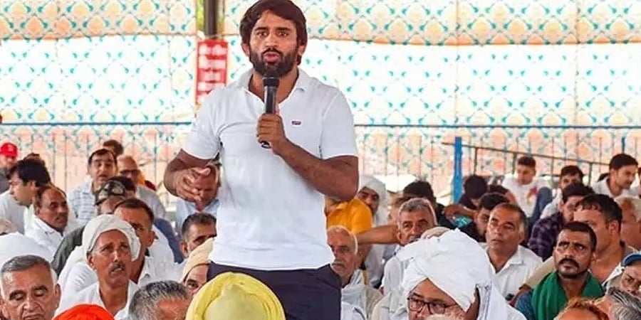 MSPಗೆ ಆಗ್ರಹಿಸಿ ರೈತರ ಪ್ರತಿಭಟನೆಯಲ್ಲಿ ಕುಸ್ತಿಪಟು ಬಜರಂಗ್ ಪುನಿಯಾ ಭಾಗಿ