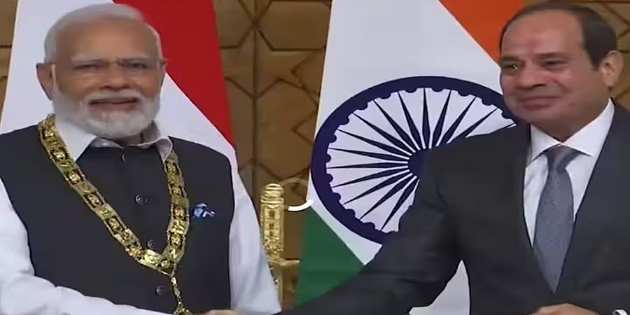 ಪ್ರಧಾನಿ ಮೋದಿಗೆ ಈಜಿಪ್ಟ್ ನ ಅತ್ಯುನ್ನತ 'ಆರ್ಡರ್ ಆಫ್ ದಿ ನೈಲ್' ಪ್ರಶಸ್ತಿ ಪ್ರದಾನ