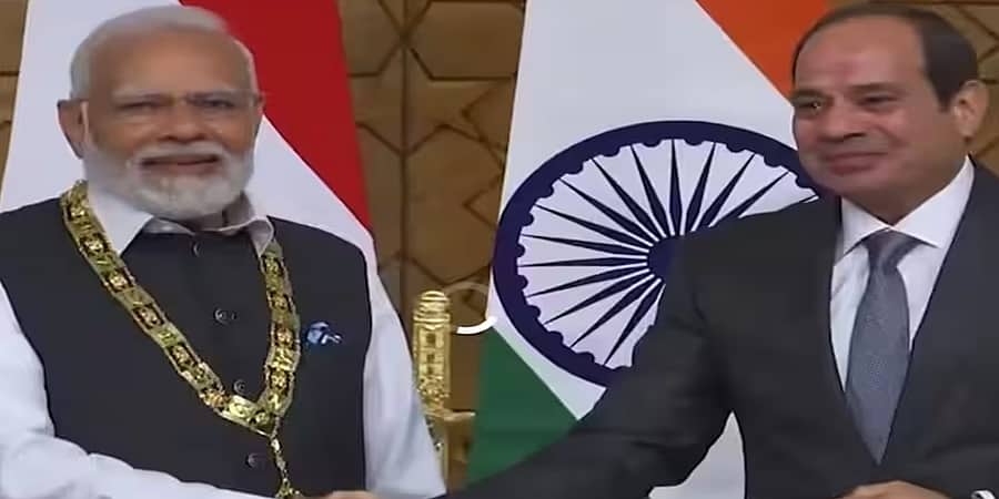 ಪ್ರಧಾನಿ ಮೋದಿಗೆ ಈಜಿಪ್ಟ್ ನ ಅತ್ಯುನ್ನತ 'ಆರ್ಡರ್ ಆಫ್ ದಿ ನೈಲ್' ಪ್ರಶಸ್ತಿ ಪ್ರದಾನ 