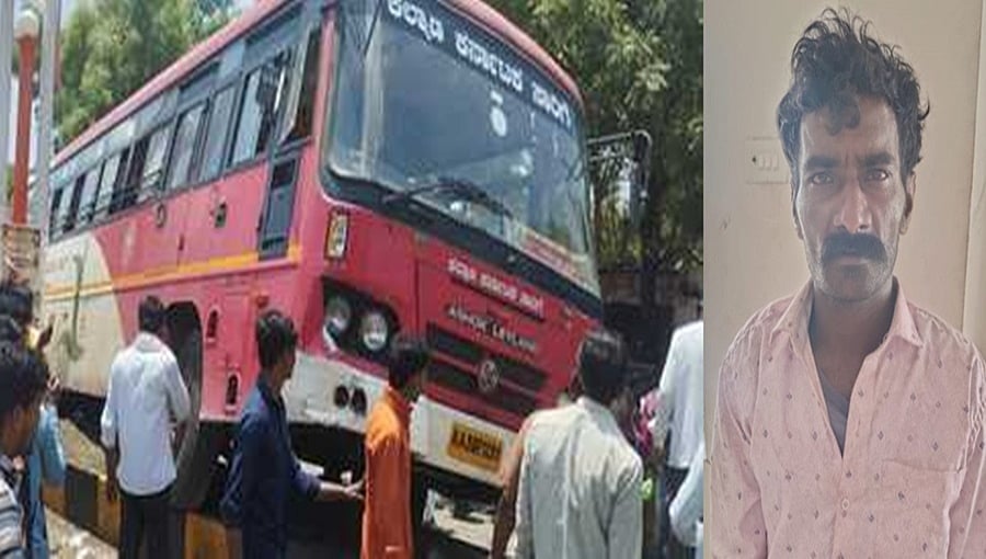 ತಡಮಾಡಿದ ಚಾಲಕ: ಬೇಸತ್ತು ಸ್ವತಃ ಬಸ್ ಚಲಾಯಿಸಿದ ಪ್ರಯಾಣಿಕ; ಡಿವೈಡರ್'ಗೆ ಡಿಕ್ಕಿ
