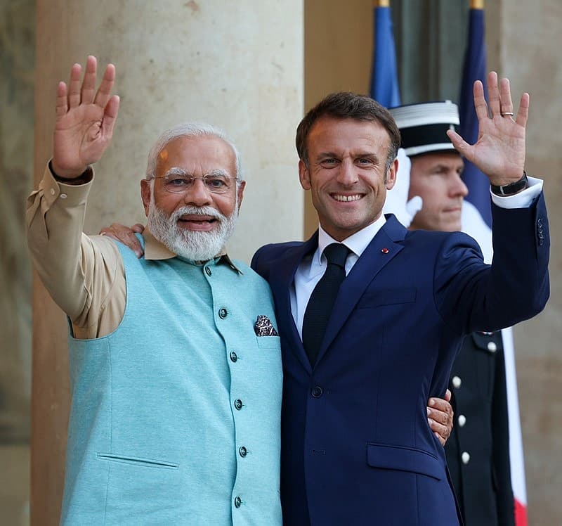 ಫ್ರಾನ್ಸ್ ಅಧ್ಯಕ್ಷ ಮತ್ತು ಪ್ರಧಾನಿ ಮೋದಿ