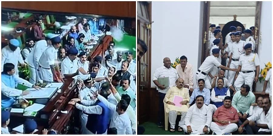 10 ಬಿಜೆಪಿ ಶಾಸಕರ ಅಮಾನತು: ಇಂದು ಬಿಜೆಪಿ ಶಾಸಕಾಂಗ ಸಭೆ, ಜೆಡಿಎಸ್ ನಿಂದಲೂ ಸಭೆ