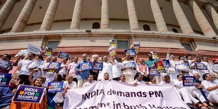 ಆಗಸ್ಟ್ 8ರಂದು ಅವಿಶ್ವಾಸ ನಿರ್ಣಯದ ಮೇಲಿನ ಚರ್ಚೆ ನಿರ್ಧಾರ ವಿರೋಧಿಸಿ ಕಲಾಪ ಸಲಹಾ ಸಮಿತಿಯಿಂದ ಹೊರನಡೆದ INDIA
