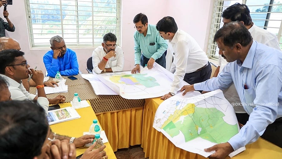 ಕೆಂಪೇಗೌಡ ಬಡಾವಣೆ ಕಾಮಗಾರಿ ಕಂಡು ಡಿಕೆ.ಶಿವಕುಮಾರ್ ಅಸಮಾಧಾನ