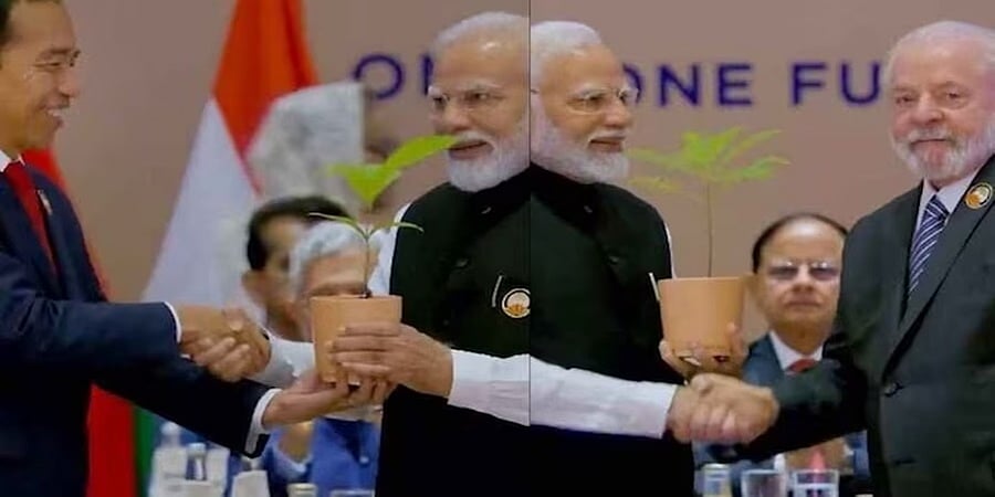 ಕಳೆದ ಬಾರಿಯ ಹಾಗೂ ಮುಂದಿನ ವರ್ಷದ ಜಿ 20 ಶೃಂಗಸಭೆ ಆಯೋಜಕರಿಂದ ಪ್ರಧಾನಿ ಮೋದಿಗೆ ಸಸಿ ಹಸ್ತಾಂತರ!