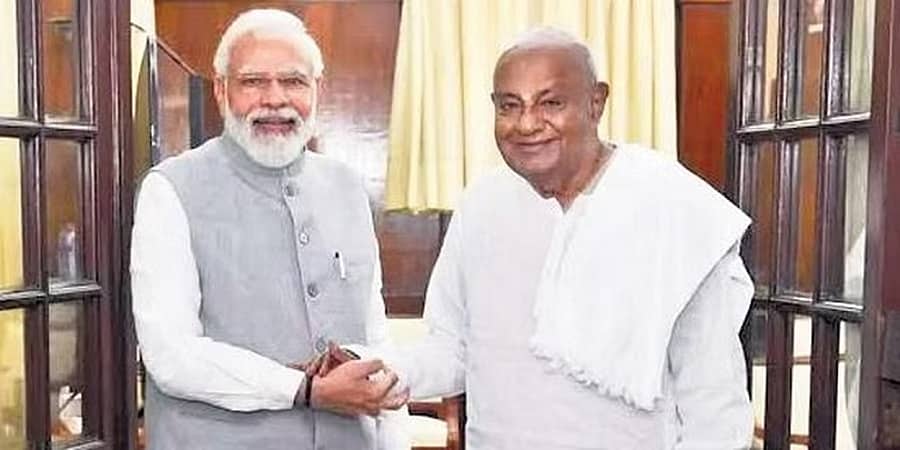 ದೆಹಲಿಯಲ್ಲಿ ದೇವೇಗೌಡ; ಬುಧವಾರ ಕುಮಾರಸ್ವಾಮಿ ಪ್ರಯಾಣ, ಬಿಜೆಪಿ-ಜೆಡಿಎಸ್ ಮೈತ್ರಿ ಮಾತುಕತೆ ನಿರ್ಣಾಯಕ ಹಂತಕ್ಕೆ?
