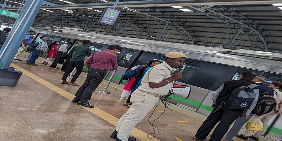 ಕೆ.ಆರ್‌.ಪುರ-ಬೈಯಪ್ಪನಹಳ್ಳಿ ಮೆಟ್ರೊ ಮಾರ್ಗ ಪರಿಶೀಲನೆ: ಇಂದು ಈ ಮಾರ್ಗದಲ್ಲಿ ರೈಲು ಸಂಚಾರ ವ್ಯತ್ಯಯ; ಇಲ್ಲಿದೆ ಮಾಹಿತಿ...