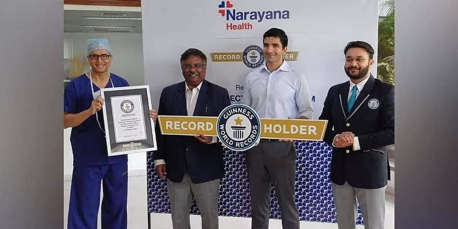 24 ಗಂಟೆಗಳಲ್ಲಿ 3,797 ಉಚಿತ ಇಸಿಜಿ: ಗಿನ್ನೆಸ್ ದಾಖಲೆ ನಿರ್ಮಿಸಿದ ನಾರಾಯಣ ಹೆಲ್ತ್