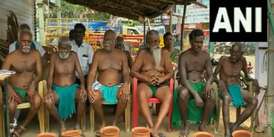 ಕಾವೇರಿ ವಿವಾದ: ತಮಿಳುನಾಡಿನಲ್ಲೂ ಮುಂದುವರೆದ ರೈತರ ಪ್ರತಿಭಟನೆ!