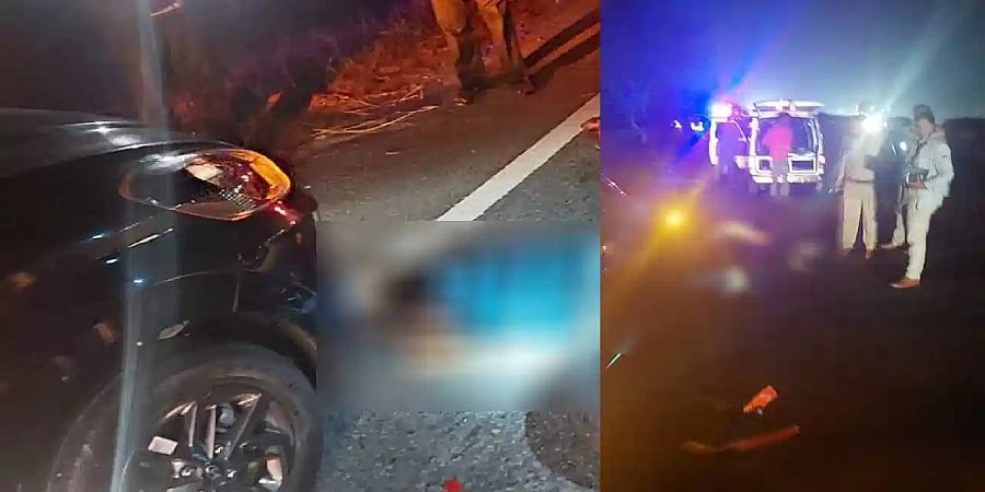 ತುಮಕೂರು: ಪಂಚರ್ ಹಾಕುತ್ತಿದ್ದ ವೇಳೆ ಅಪರಿಚಿತ ವಾಹನ ಡಿಕ್ಕಿಯಾಗಿ ಸ್ಥಳದಲ್ಲೇ ಇಬ್ಬರ ದುರ್ಮರಣ