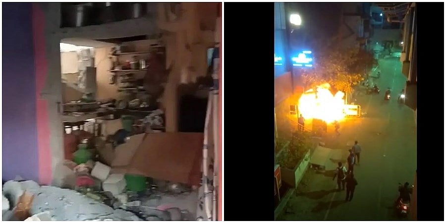 ಬೆಂಗಳೂರು: ಬೆಂಕಿ ತಗುಲಿ 4 ಬೈಕ್ ಗಳು ಸುಟ್ಟು ಕರಕಲು, ಸಿಲಿಂಡರ್ ಸ್ಫೋಟಕ್ಕೆ 6 ಮಂದಿಗೆ ಗಾಯ, ಇಬ್ಬರ ಸ್ಥಿತಿ ಗಂಭೀರ