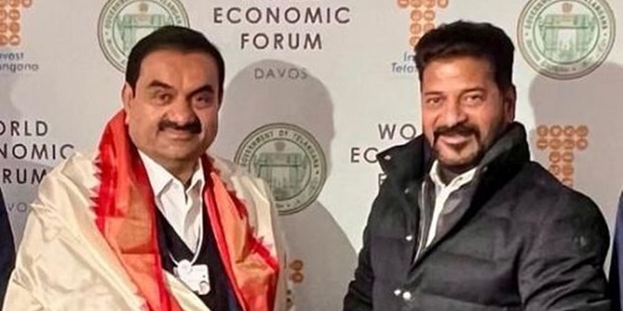 ತೆಲಂಗಾಣದಲ್ಲಿ 12,400 ಕೋಟಿ ರೂ. ಹೂಡಿಕೆಗೆ ಅದಾನಿ ಸಮೂಹದೊಂದಿಗೆ ಕಾಂಗ್ರೆಸ್ ಸರ್ಕಾರ ಒಪ್ಪಂದ