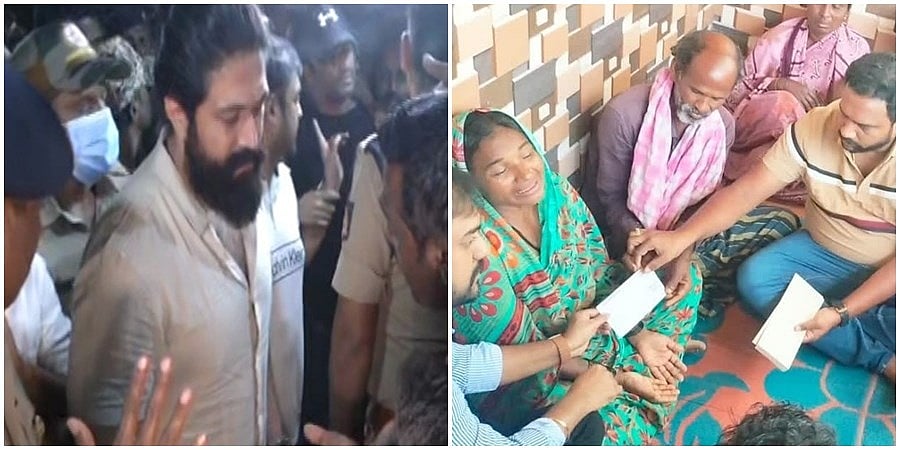ಬ್ಯಾನರ್ ಕಟ್ಟುವಾಗ ವಿದ್ಯುತ್ ಸ್ಪರ್ಶಿಸಿ ಮೂವರು ಅಭಿಮಾನಿಗಳ ಸಾವು: ಕುಟುಂಬಕ್ಕೆ ಪರಿಹಾರ ಚೆಕ್ ತಲುಪಿಸಿದ ನಟ ಯಶ್