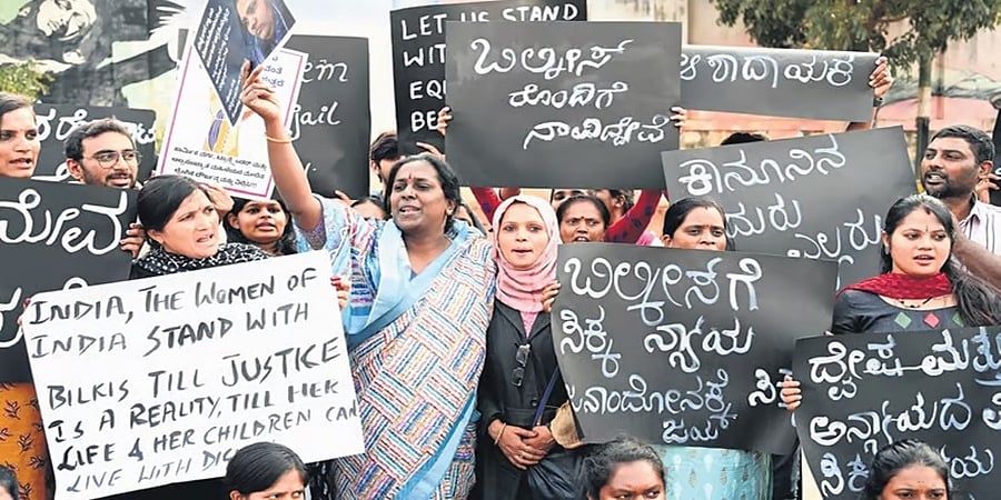 ಬಿಲ್ಕಿಸ್ ಬಾನೋ ಪ್ರಕರಣ: ಅಪರಾಧಿಗಳನ್ನು ಬಂಧಿಸಿ ಮತ್ತೆ ಜೈಲಿಗೆ ಕಳುಹಿಸಿ, ಮಹಿಳಾ ಕಾರ್ಯಕರ್ತರ ಆಗ್ರಹ