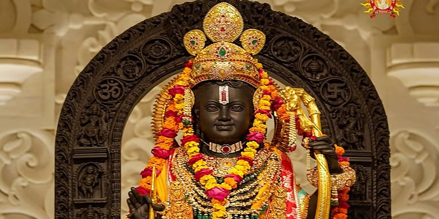 'ಮಿನುಗುವ' ರಾಮ್ ಲಲ್ಲಾ: ಕೋಟ್ಯಂತರ ರೂ. ಮೌಲ್ಯದ ಚಿನ್ನ-ರತ್ನಗಳ ಆಭರಣದಿಂದ ಅಲಂಕಾರ; ವಿವರ ಇಲ್ಲಿದೆ...
