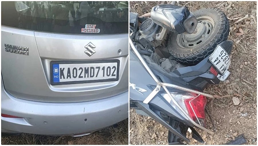 ತುಮಕೂರು: ಕಾರು-ಸ್ಕೂಟರ್ ನಡುವೆ ಭೀಕರ ಅಪಘಾತ; ಮೂವರ ದುರ್ಮರಣ!