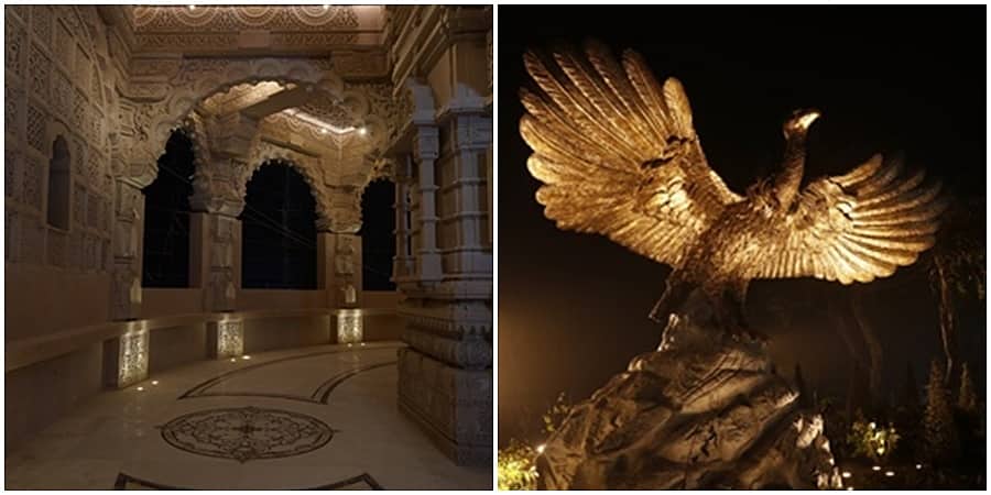 ರಾತ್ರಿ ವೇಳೆಯಲ್ಲಿ ಝಗಮಗಿಸುವ ಅಯೋಧ್ಯೆ ರಾಮಂದಿರ ಆವರಣದ ಅತ್ಯಾಕರ್ಷಕ ಫೋಟೋಗಳು!