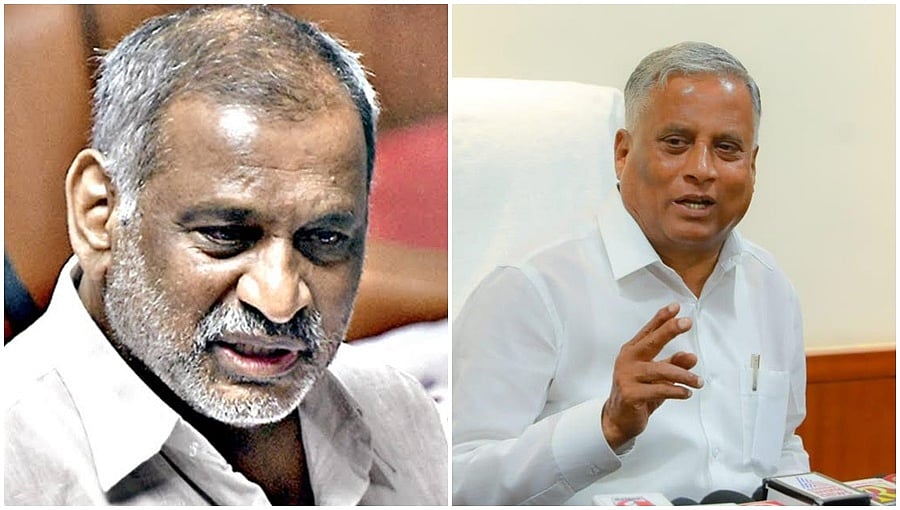ತುಮಕೂರು ಕ್ಷೇತ್ರಕ್ಕಾಗಿ ಜಟಾಪಟಿ: ಹೊರಗಿನಿಂದ ಬಂದು ಗೆದ್ದಿರುವ ಇತಿಹಾಸವಿಲ್ಲ; ಸೋಮಣ್ಣಗೆ ಮಾಧುಸ್ವಾಮಿ ಟಕ್ಕರ್!