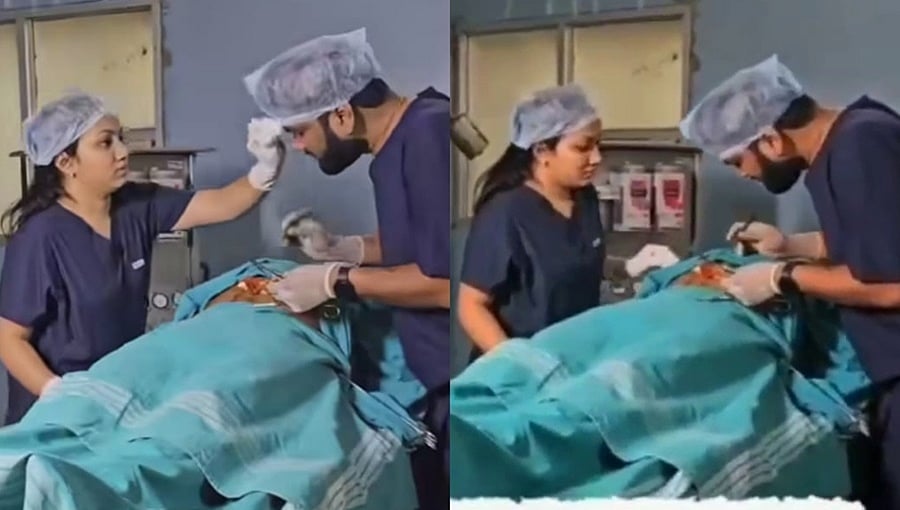 ಚಿತ್ರದುರ್ಗ: ಜಿಲ್ಲಾಸ್ಪತ್ರೆಯ ಆಪರೇಷನ್ ಥಿಯೇಟರ್ನಲ್ಲಿ ಪ್ರಿ-ವೆಡ್ಡಿಂಗ್ ವೀಡಿಯೋ ಶೂಟ್!