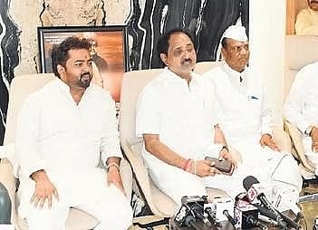<strong>ಸುದ್ದಿಗೋಷ್ಠಿಯಲ್ಲಿ ನಿತೀನ್ ಗುತ್ತೇದಾರ್</strong>